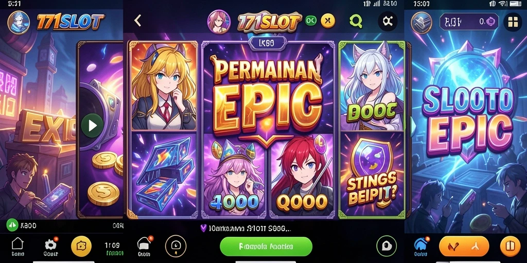 Tampilan gameplay 171SLOT dengan karakter anime yang penuh warna.
