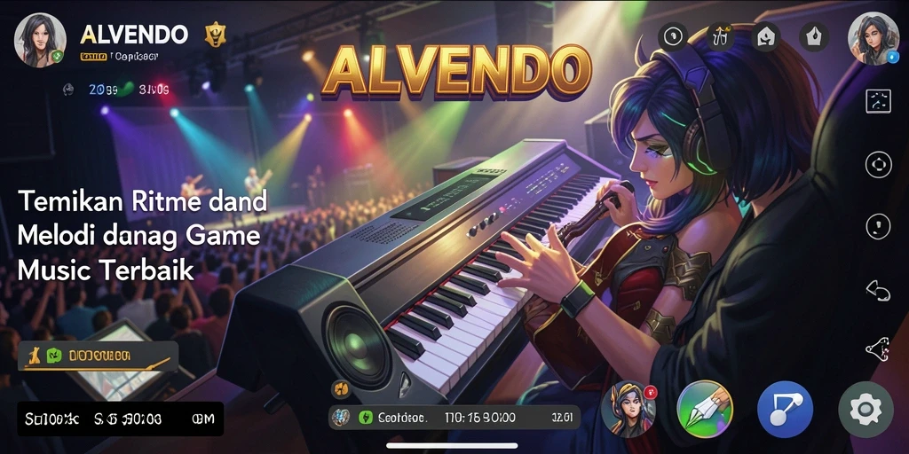 Tangkapan layar ALVENDO menampilkan gameplay interaktif yang menarik.