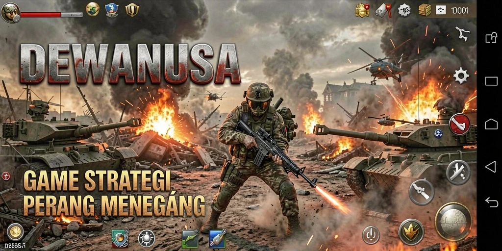 Tampilan dinamis pertempuran dalam DEWANUSA yang menarik.