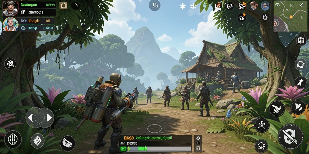 Tangkapan layar menarik dari gameplay DS99 di dunia terbuka.