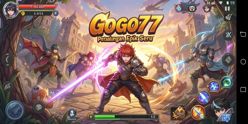 Tampilan menakjubkan dari gameplay GOGO77 yang penuh warna.