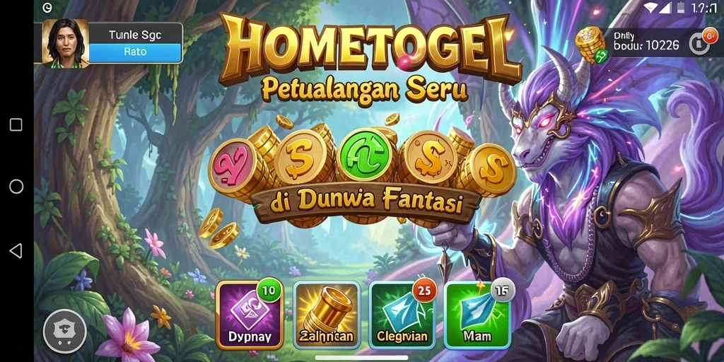 Tangkapan layar permainan HOMETOGEL menampilkan aksi petualangan seru dan grafis yang menakjubkan.