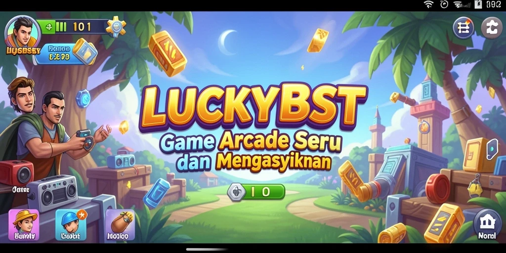 Tangkapan layar utama LUCKYBEST yang menampilkan gameplay Arcade yang seru.