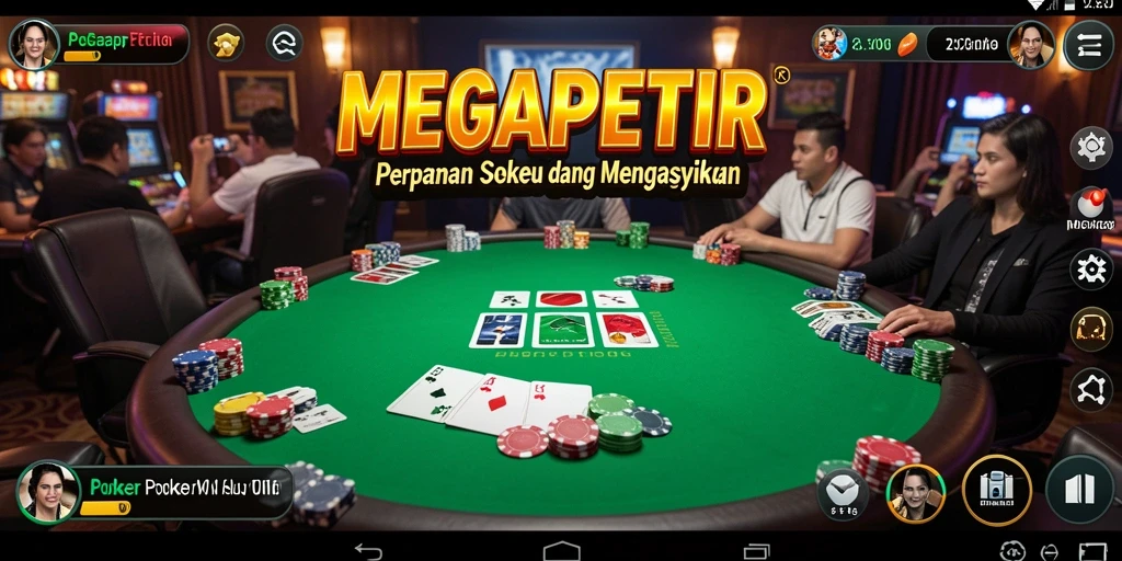 Tampilan gameplay poker yang menarik dari MEGAPETIR.