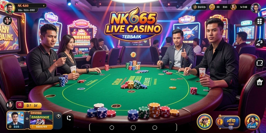 Gameplay Live Casino NK666 menampilkan dealer profesional dan pengalaman bermain yang mendebarkan.