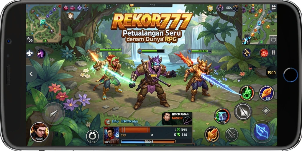 Tampilan gameplay seru dari REKOR777 di dunia RPG.