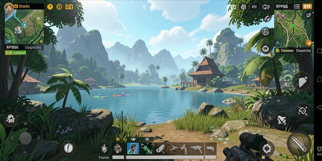 Tampilan gameplay RP886 yang menampilkan dunia terbuka yang luas dan penuh petualangan.