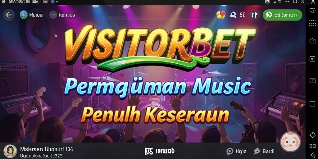 Tampilan gameplay VISITORBET yang menampilkan interaksi musik yang menyenangkan.
