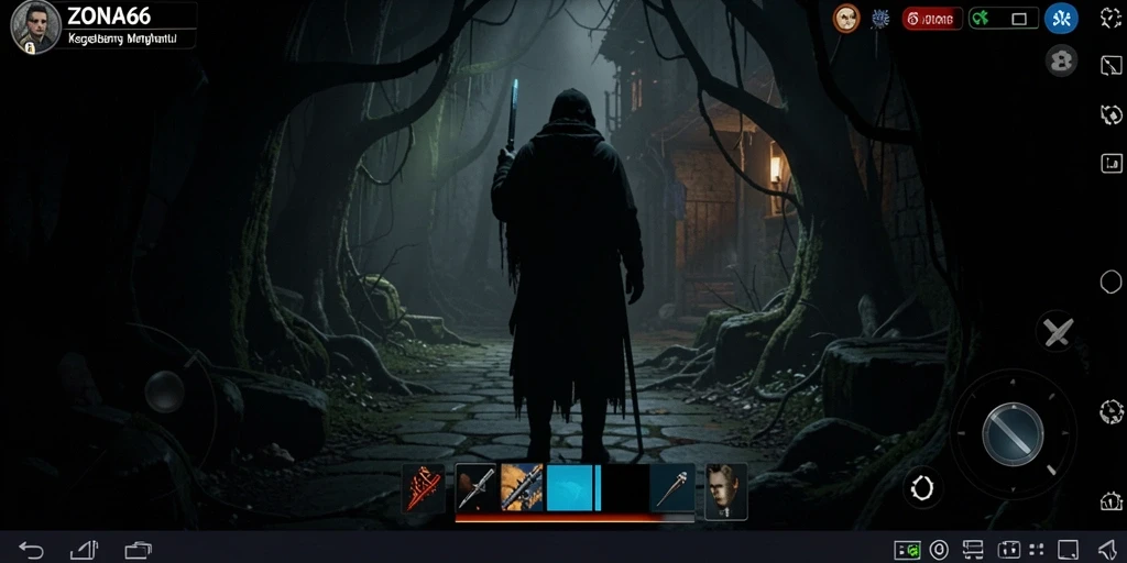 Screenshot ZONA66 menampilkan adegan mendebarkan dengan karakter yang terjebak dalam ketegangan horor.