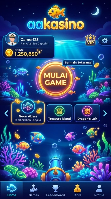 Tampilan antarmuka aakasino yang intuitif.